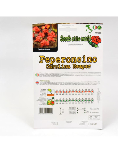 Vendita Semi Peperoncino Carolina Reaper-Semi Particolari|Mondo Piante