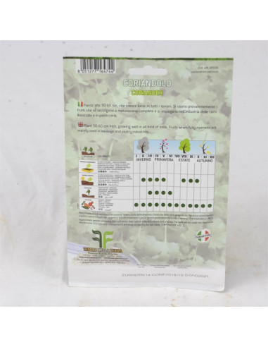Vendita Semi di Coriandolo-Semi Piante Aromatiche OnLine|Mondo Piante