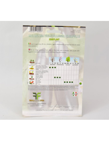 Vendita Semi Melanzana Bellezza Lunga-Semi Orto OnLine|Mondo Piante