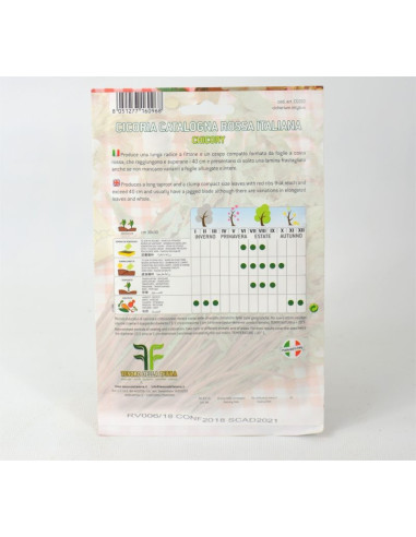 Vendita Semi  Cicoria Catalogna Rossa-Semi per Orto|Mondo Piante