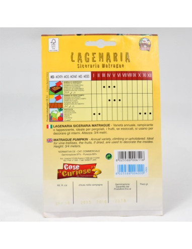 Vendita Semi di Zucca Lagenaria-Semi Particolari|Mondo Piante