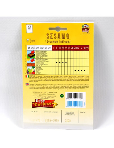 Vendita Semi Sesamo-Semi Particolari|Mondo Piante