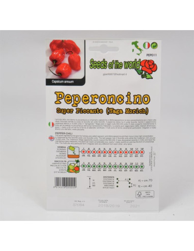 Vendita Semi di Peperoncino Naga Morich-Semi Particolari|Mondo Piante