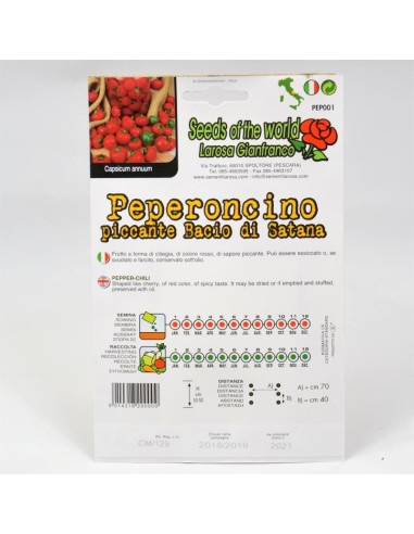 Chili Kiss Of Satan Seeds for Sale-Seeds Online | Mondo Piante