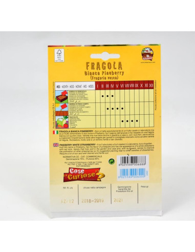 Vendita Semi di Fragola Bianca Pineberry-Semi Particolari|Mondo Piante