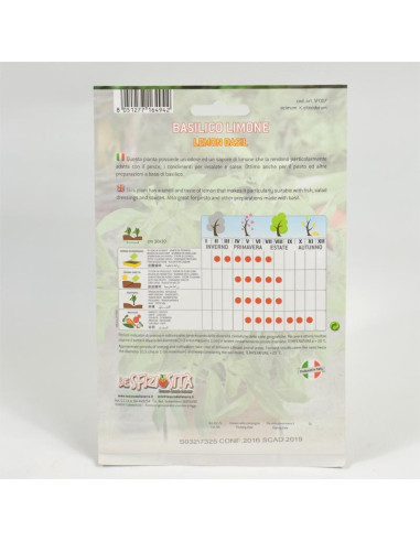 Vendita Semi di Basilico Al Limone-Semi Piante Aromatiche|Mondo Piante