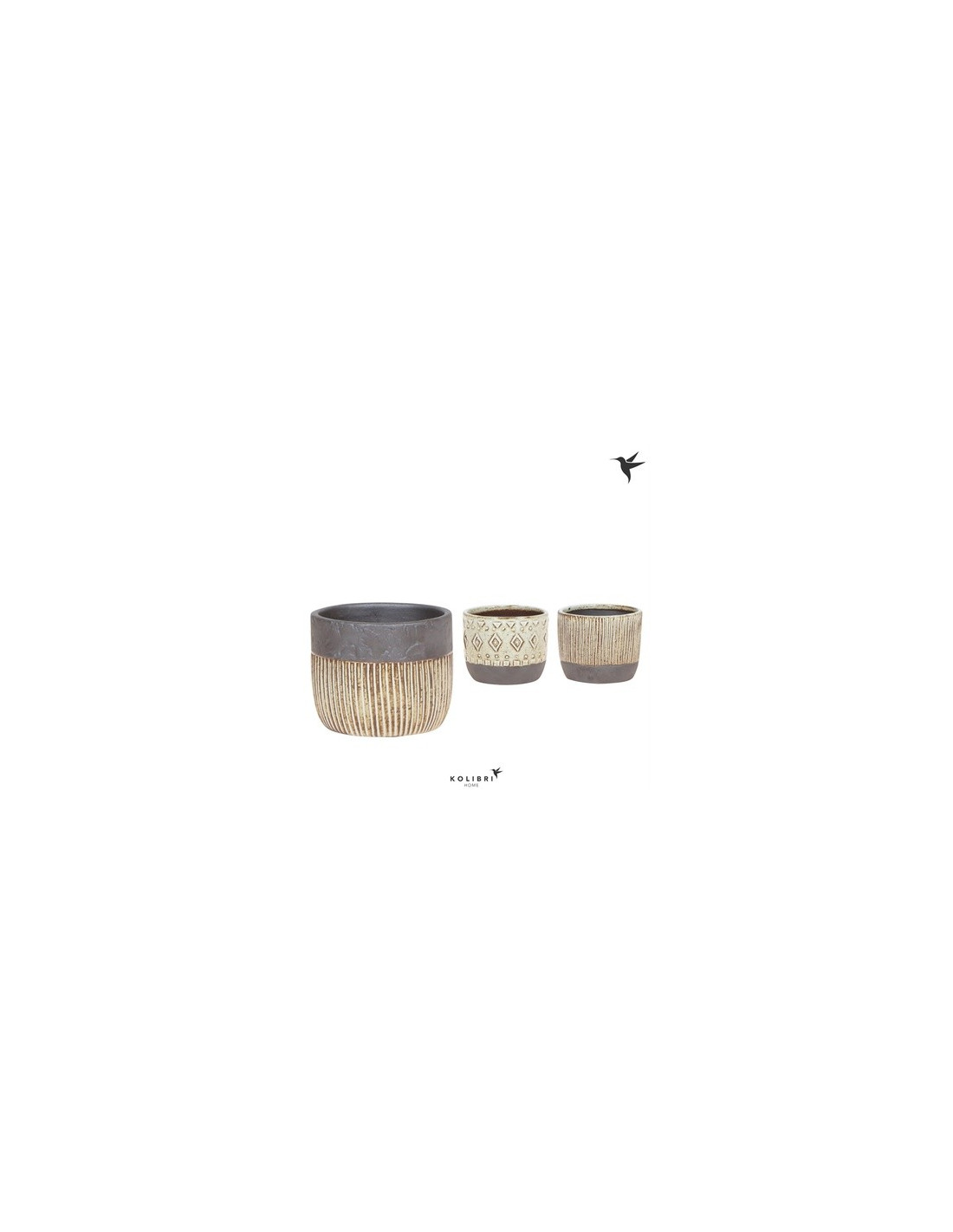 INNA-Glas Vaso In Ceramica Nero Per Piante - Forma Conica 17x14cm - Portavasi Regalo Per Orchidee