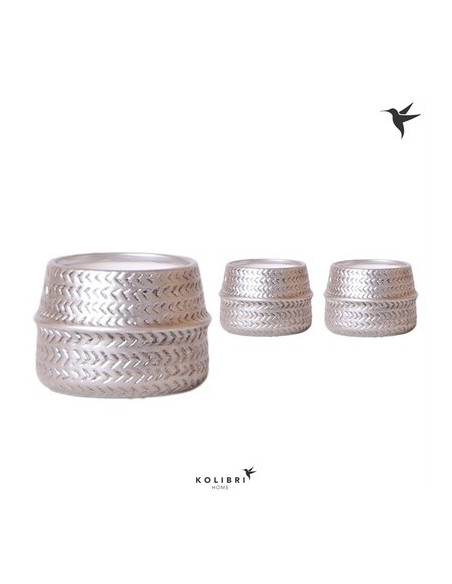 Vendita Vaso in ceramica Home Groove silver-Vasi|Vivaio Mondo Piante