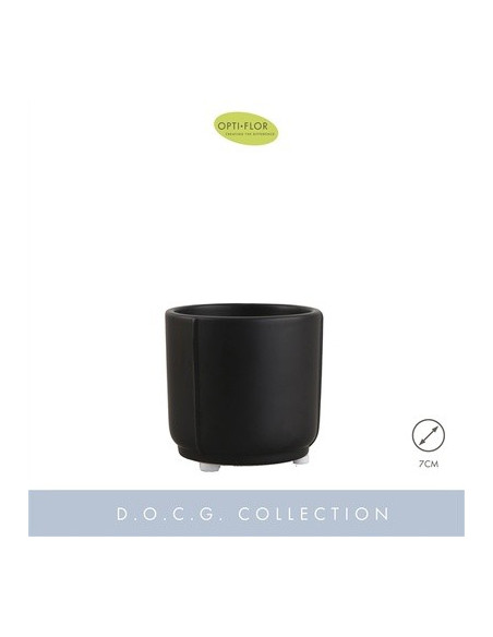 Vendita Vaso in ceramica Lazio Black Deco pot Vasi piante|Mondo Piante