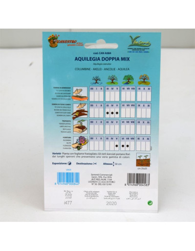 Vendita Semi di Aquilegia Mix-Semi Fiori OnLine|Mondo Piante