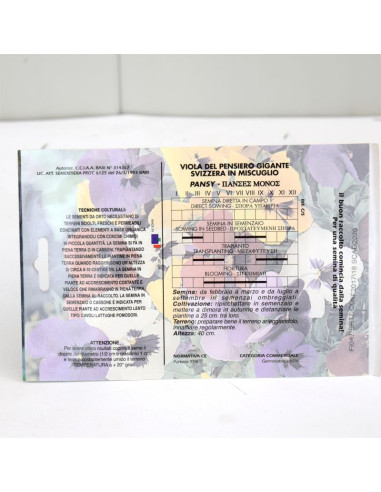 Vendita Semi di Viola Del Pensiero-Semi Fiori OnLine|Mondo Piante